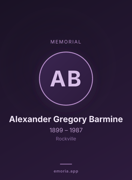 Memorial portrait of Alexander Gregory Barmine