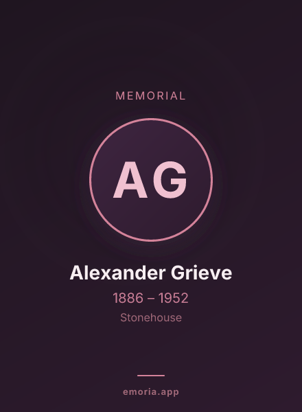 Memorial portrait of Alexander Grieve