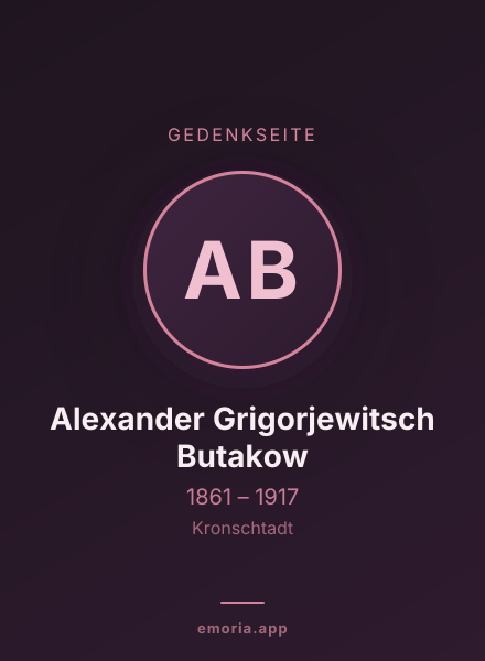 Gedenkportrait von Alexander Grigorjewitsch Butakow
