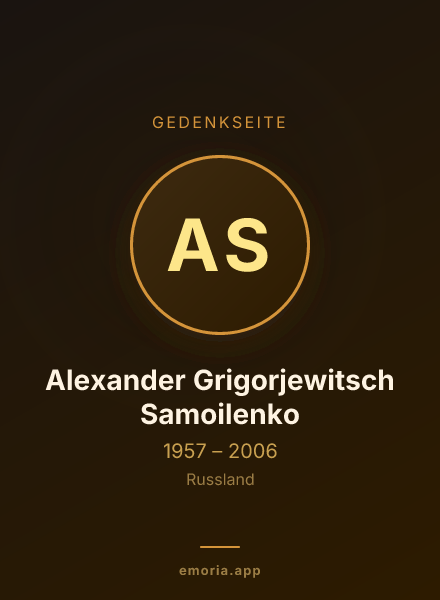 Gedenkportrait von Alexander Grigorjewitsch Samoilenko