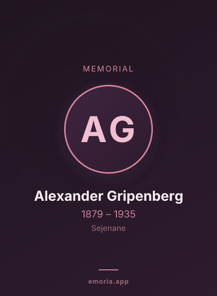 Memorial portrait of Alexander Gripenberg
