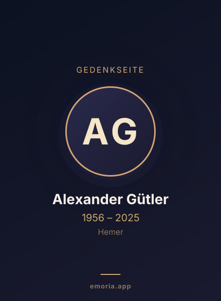 Gedenkportrait von Alexander Gütler