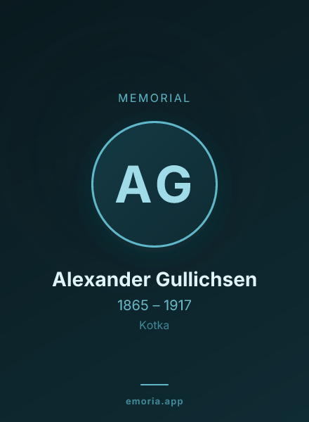 Memorial portrait of Alexander Gullichsen