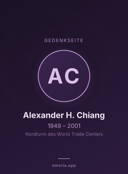 Gedenkportrait von Alexander H. Chiang