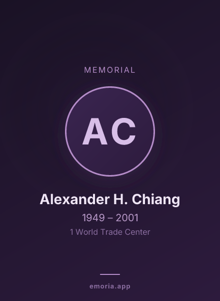 Memorial portrait of Alexander H. Chiang
