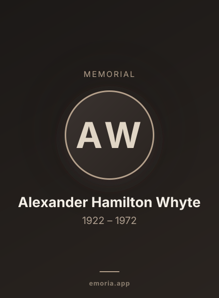 Memorial portrait of Alexander Hamilton Whyte