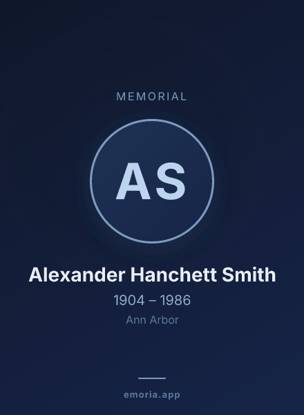 Memorial portrait of Alexander Hanchett Smith