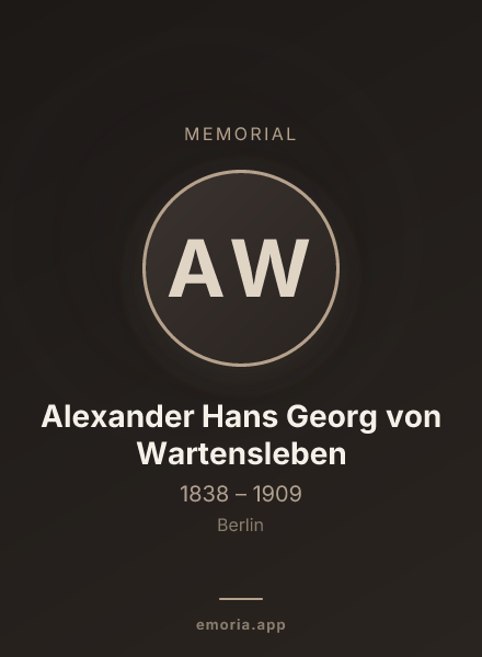 Memorial portrait of Alexander Hans Georg von Wartensleben