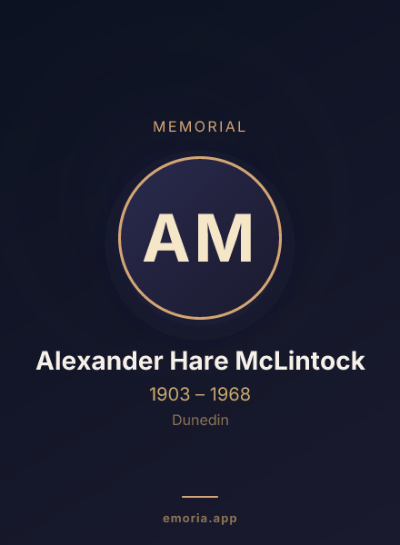 Memorial portrait of Alexander Hare McLintock