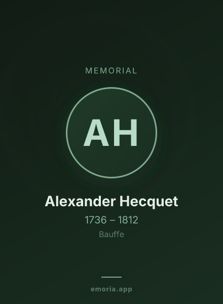 Memorial portrait of Alexander Hecquet