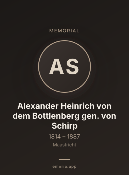 Memorial portrait of Alexander Heinrich von dem Bottlenberg gen. von Schirp