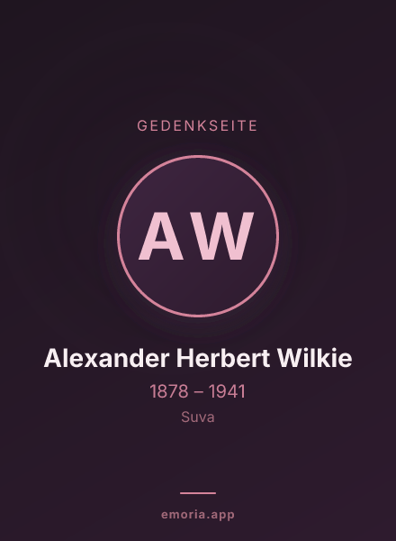 Gedenkportrait von Alexander Herbert Wilkie