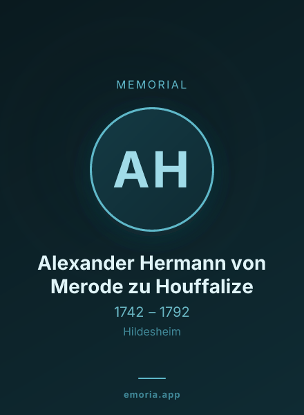 Memorial portrait of Alexander Hermann von Merode zu Houffalize