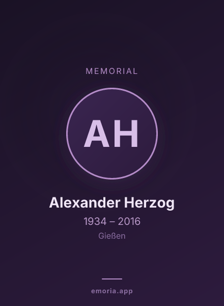 Memorial portrait of Alexander Herzog