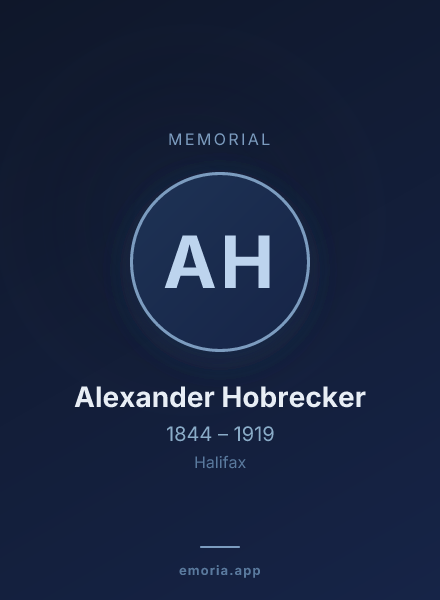 Memorial portrait of Alexander Hobrecker