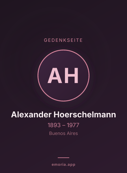 Gedenkportrait von Alexander Hoerschelmann