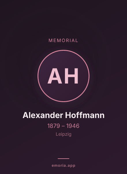 Memorial portrait of Alexander Hoffmann