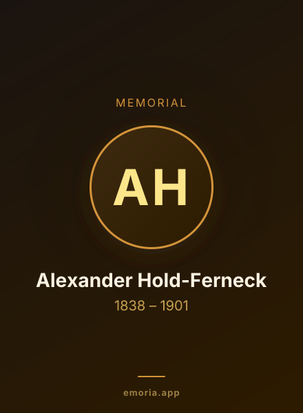 Memorial portrait of Alexander Hold-Ferneck