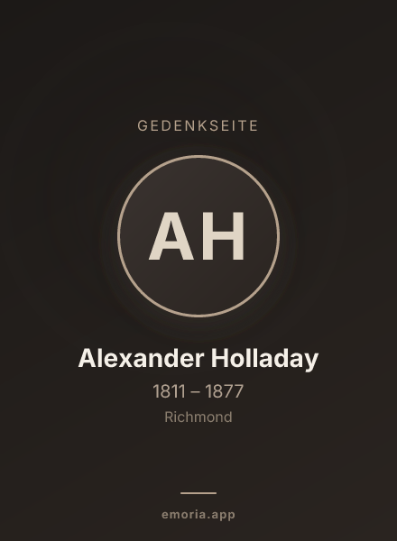 Gedenkportrait von Alexander Holladay