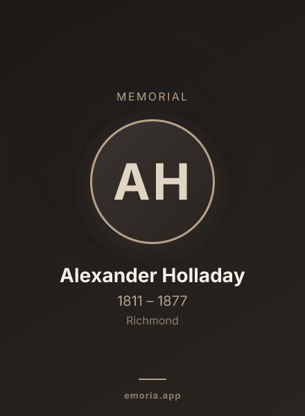 Memorial portrait of Alexander Holladay