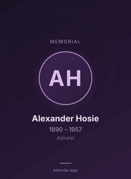 Memorial portrait of Alexander Hosie