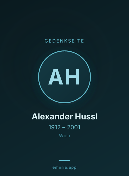 Gedenkportrait von Alexander Hussl