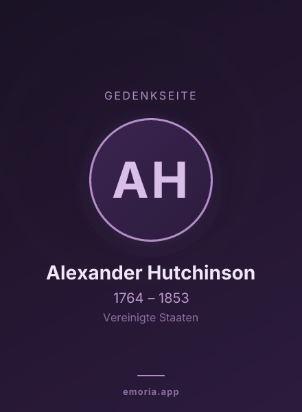 Gedenkportrait von Alexander Hutchinson