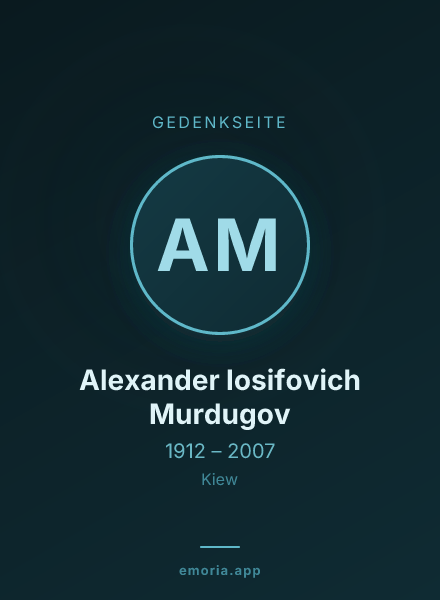 Gedenkportrait von Alexander Iosifovich Murdugov
