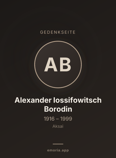Gedenkportrait von Alexander Iossifowitsch Borodin
