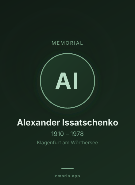 Memorial portrait of Alexander Issatschenko