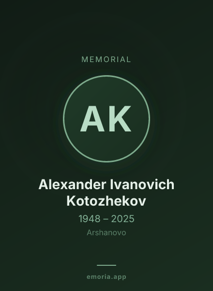 Memorial portrait of Alexander Ivanovich Kotozhekov
