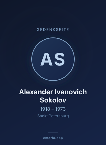 Gedenkportrait von Alexander Ivanovich Sokolov