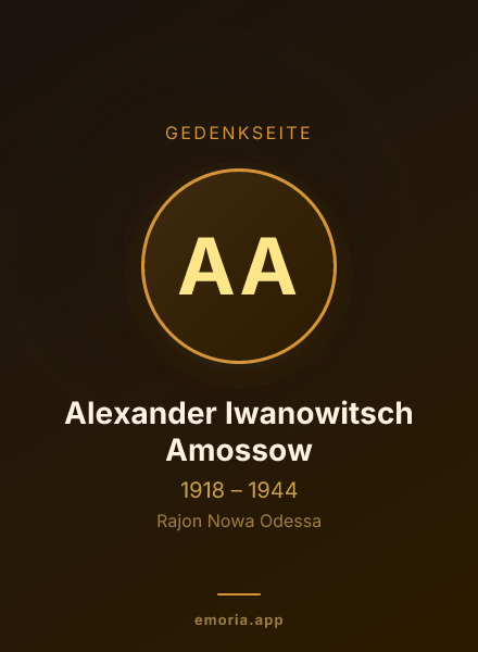Gedenkportrait von Alexander Iwanowitsch Amossow