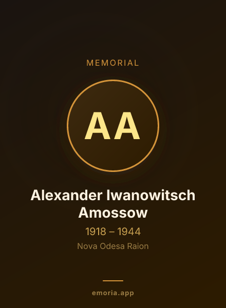 Memorial portrait of Alexander Iwanowitsch Amossow