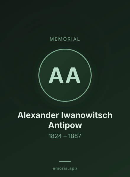 Memorial portrait of Alexander Iwanowitsch Antipow