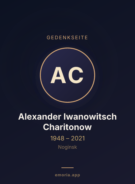 Gedenkportrait von Alexander Iwanowitsch Charitonow
