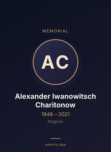 Memorial portrait of Alexander Iwanowitsch Charitonow