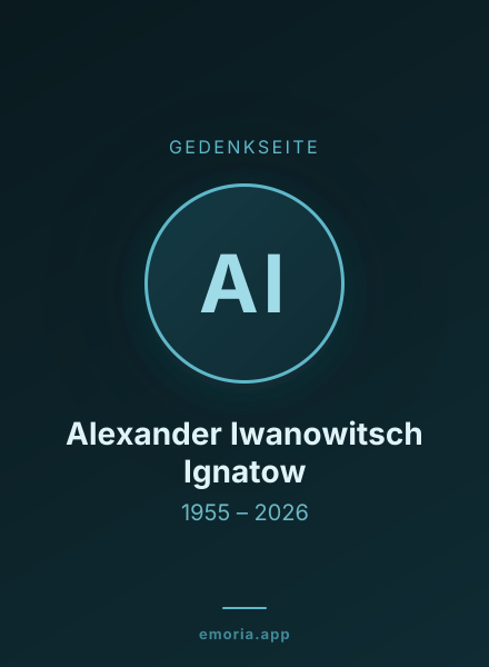 Gedenkportrait von Alexander Iwanowitsch Ignatow