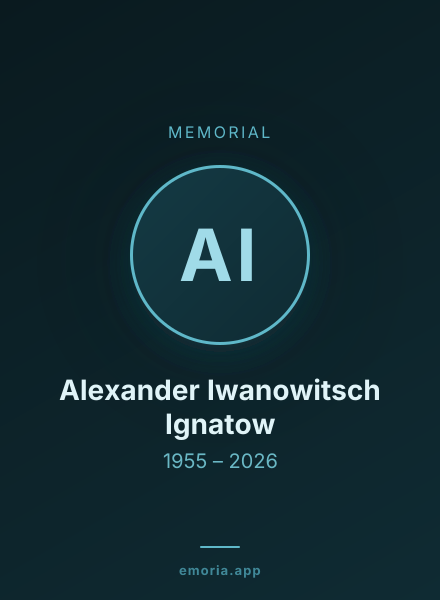 Memorial portrait of Alexander Iwanowitsch Ignatow