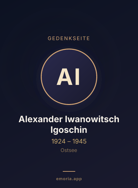 Gedenkportrait von Alexander Iwanowitsch Igoschin
