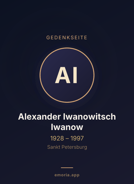 Gedenkportrait von Alexander Iwanowitsch Iwanow