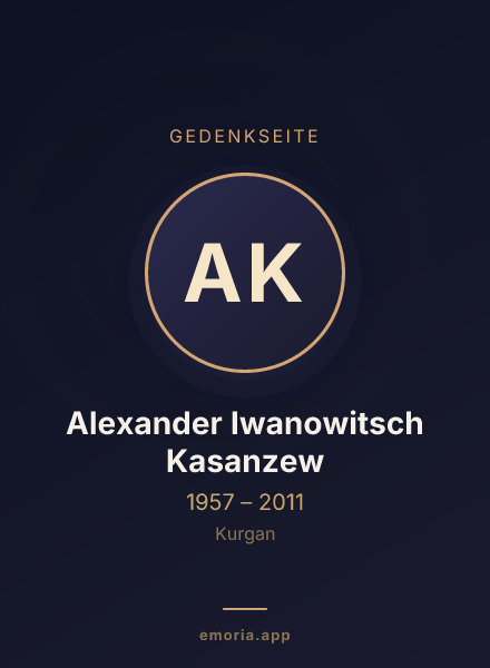 Gedenkportrait von Alexander Iwanowitsch Kasanzew
