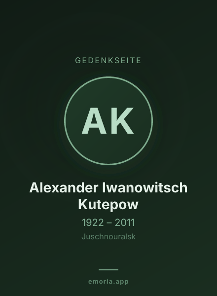 Gedenkportrait von Alexander Iwanowitsch Kutepow