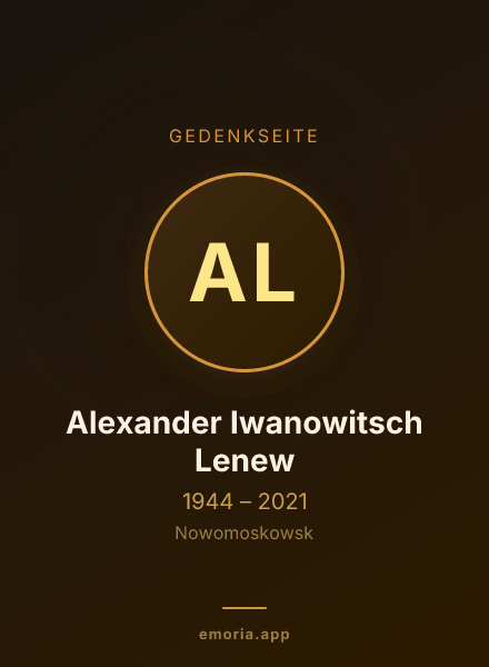 Gedenkportrait von Alexander Iwanowitsch Lenew