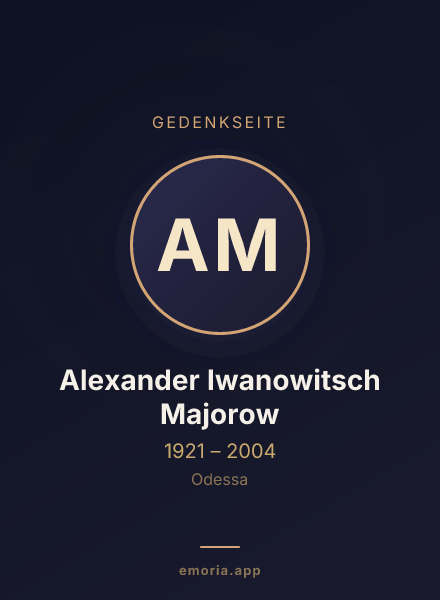 Gedenkportrait von Alexander Iwanowitsch Majorow