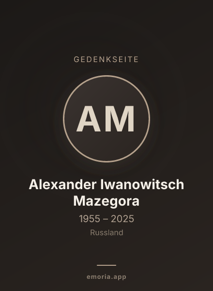 Gedenkportrait von Alexander Iwanowitsch Mazegora