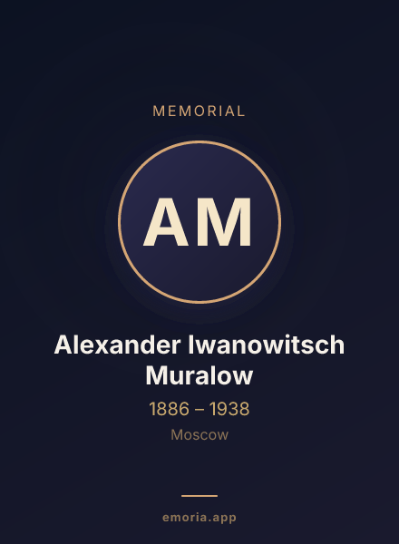 Memorial portrait of Alexander Iwanowitsch Muralow