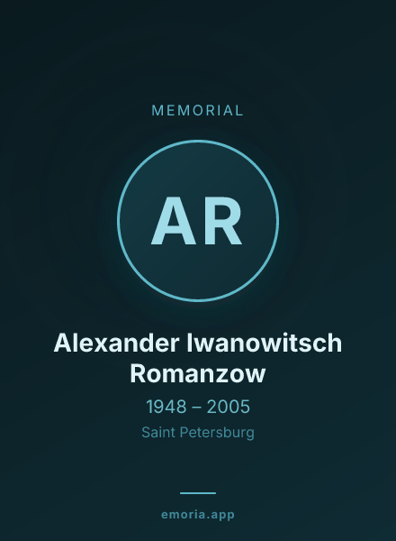 Memorial portrait of Alexander Iwanowitsch Romanzow