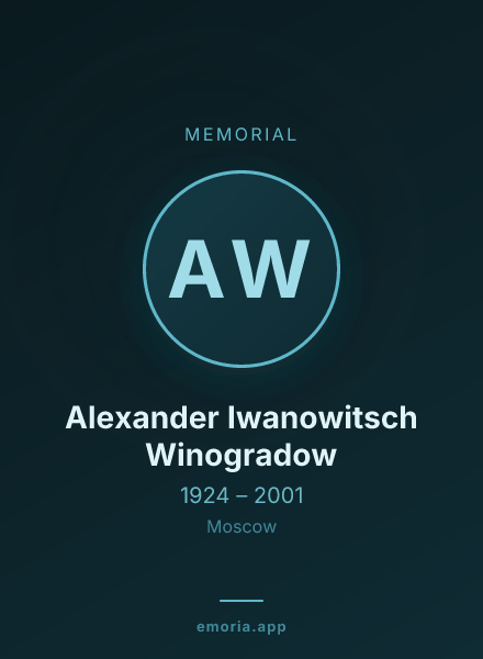 Memorial portrait of Alexander Iwanowitsch Winogradow