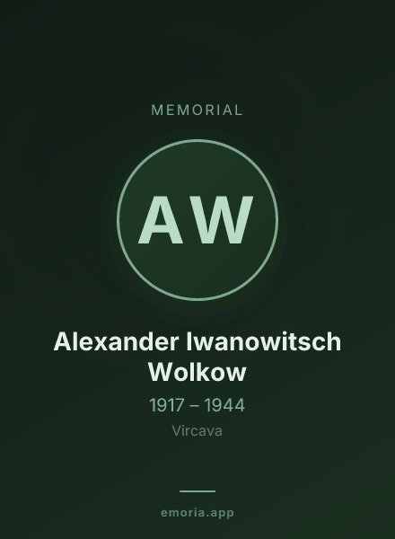 Memorial portrait of Alexander Iwanowitsch Wolkow
